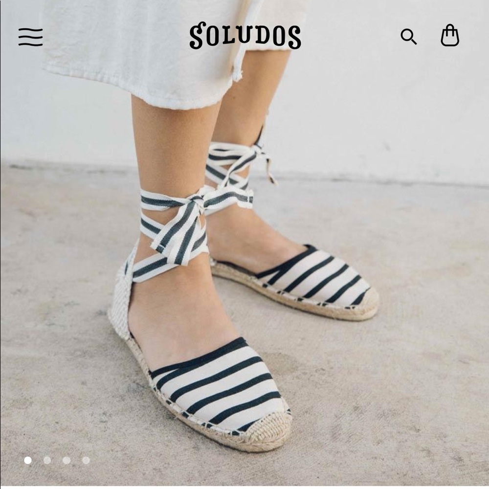 LIKE NEW Soludos Classic Striped Sandal